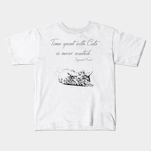 Time spent with cats ... Kids T-Shirt